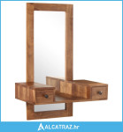 Kozmetičko ogledalo s 2 ladice od masivnog drva šišama - NOVO