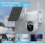 Interaktivna pomična solarna nadzorna kamera, SIM/WiFi za video nadzor