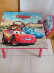 Disney cars Jurić dječji drveni stol sa stolcem