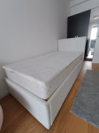 Krevet s madracem i nadmadracem 210x95 cm