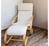 IKEA stolica za ljuljanje sa tabureom