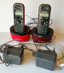 Telefoni bežični - 2x Panasonic + adapteri -
