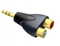 Procab CLP211 Adapter - 2 x RCA/Cinch female - 3.5 mm Jack male stereo
