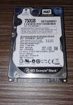 HDD 750GB Western Digital Black 2.5" 7200rpm 16MB, WD7500BPKT