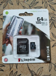 Kingston memorijska kartica 64 GB i LADDA punjive baterije AAx4 (Ikea)