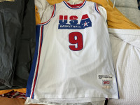 "RARE" Michael Jordan 9 USA Stitched Pro Cut All American Jersey