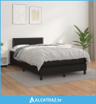 Krevet s oprugama i madracem crni 120 x 200 cm od umjetne kože - NOVO