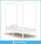 Okvir za krevet s baldahinom od borovine bijeli 100 x 200 cm - NOVO