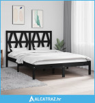 Okvir za krevet od masivne borovine crni 140 x 190 cm - NOVO