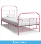 Okvir za krevet ružičasti metalni 100 x 200 cm - NOVO