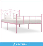 Okvir za krevet ružičasti metalni 90 x 200 cm - NOVO