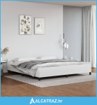 Okvir za krevet s uzglavljem bijeli 200x200 cm od umjetne kože - NOVO