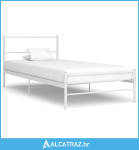 Okvir kreveta bijeli metalni 90 x 200 cm - NOVO
