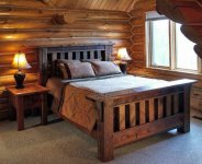 Rustikalni krevet od hrasta 190x160cm