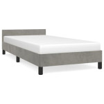 vidaXL Okvir za krevet s uzglavljem svjetlosivi 90x200 cm baršunasti
