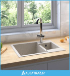 Kuhinjski sudoper s dvije kadice bež granitni - NOVO