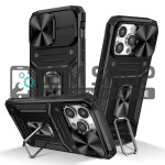Kickstand zaštitna maskica za iPhone 15 Pro Max crna