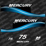 Zamjenske naljepnice za vanbrodski motor Mercury 75 two stroke blue 05