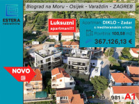 Apartman s okućnicom prodaja Diklo, Zadar 100,58 m2 NOVOGRADNJA