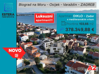 Apartman s okućnicom prodaja Diklo, Zadar 103,66 m2 NOVOGRADNJA