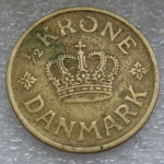DENMARK 1/2 KRONE 1924