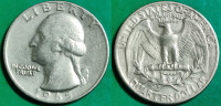 USA ¼ dollar, 1965 Washington Quarter ***/