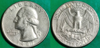USA ¼ dollar, 1985 Washington Quarter "D" - Denver ***/