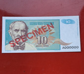 10 dinara iz 1994 godine!! Specimen!! Kvaliteta aUNC!!