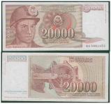 JUGOSLAVIJA YUGOSLAVIA 20000 DINARA 1987