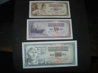 Lot Jugoslavija 10,20,1000 dinara 1978.UNC