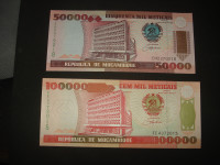 Lot Mozambik 50.000 i 100.000 meticais 1993.UNC