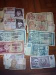 Stare novcanice dinara i drugih---2€15kn za 1kom---