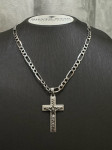Srebrni muški lanac 925 sa križem •NOVO •CERTIFIKAT - Silver Star