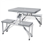Sklopivi set za kampiranje - stol + 4 aluminijske stolice - kao novo