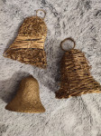 Božićni ukrasi - dekorativna zvona, zlatno