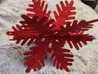 Božićni ukrasi - pahuljica, crvena