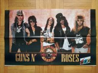Guns N' Roses / George Michael, dvostrani poster Ćao magazina