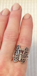 Srebrni prsten, 925 srebro, leptir
