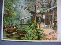 Gruss aus der Sachs-Bohm Schweiz postcard - dopisnica sa žigom hotela
