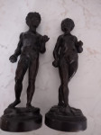 Adam i Eva brončane skulpture u paru