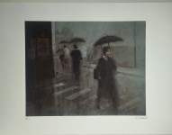 Fahrudin Šadić - Kiša I - serigrafija s potpisom autora - NOVO