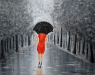 Žena s crnim kišobranom