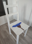 blagavaonske stolice 2komada_Ikea_IVAR_rucno oslikane