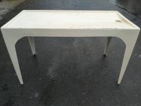 PVC bijeli stol za razne namjene dimenzije: 66,5 x 146 x 90 cm
