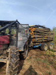 Šumski traktor Valmet 805 i prikolica sa dizalicom