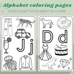 Digitalna bojanka s abecedom/Digital printable alphabet coloring pages
