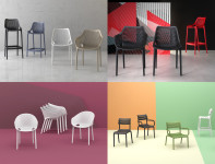 Plastične stolice za ugostiteljstvo, top modeli, razne boje, Novo!