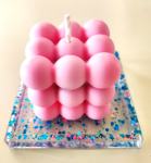 Bubble Candle with Coconut Rapeseed Wax Pink