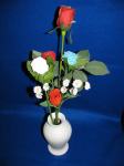 Vaza za cvijeće PRUGASTA-BIJELA. Ker. ili Porc.19 cm. KING
