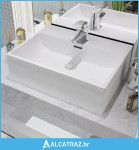 Umivaonik s Poklopcem za Slivnik Keramički Bijeli 51,5x38,5x15 cm - NO